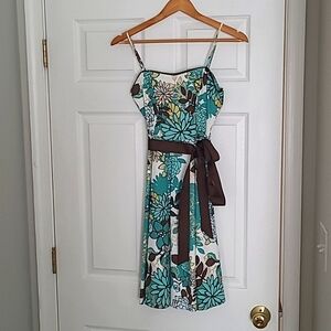 Floral Print Dress Spagetti Straps Size Small